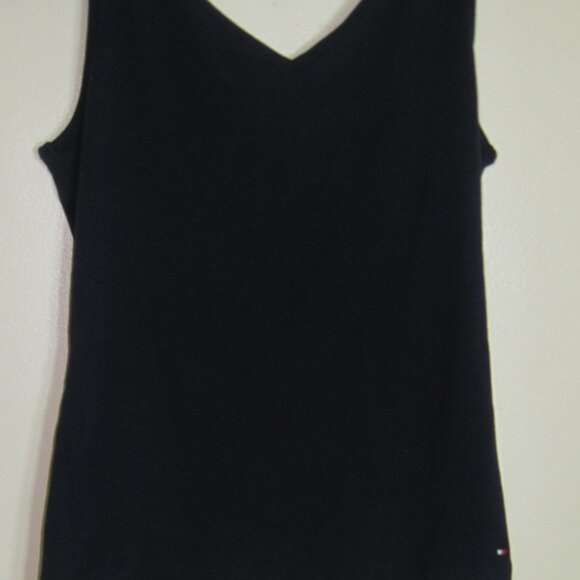 TOMMY HILFINGER-Girls Tank Top Size S/P-Blue With-Bows On Shoulders 100% Cotton - Picture 2 of 6
